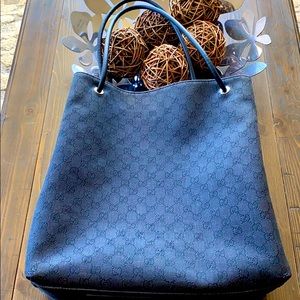 Authentic Gucci large monogram tote